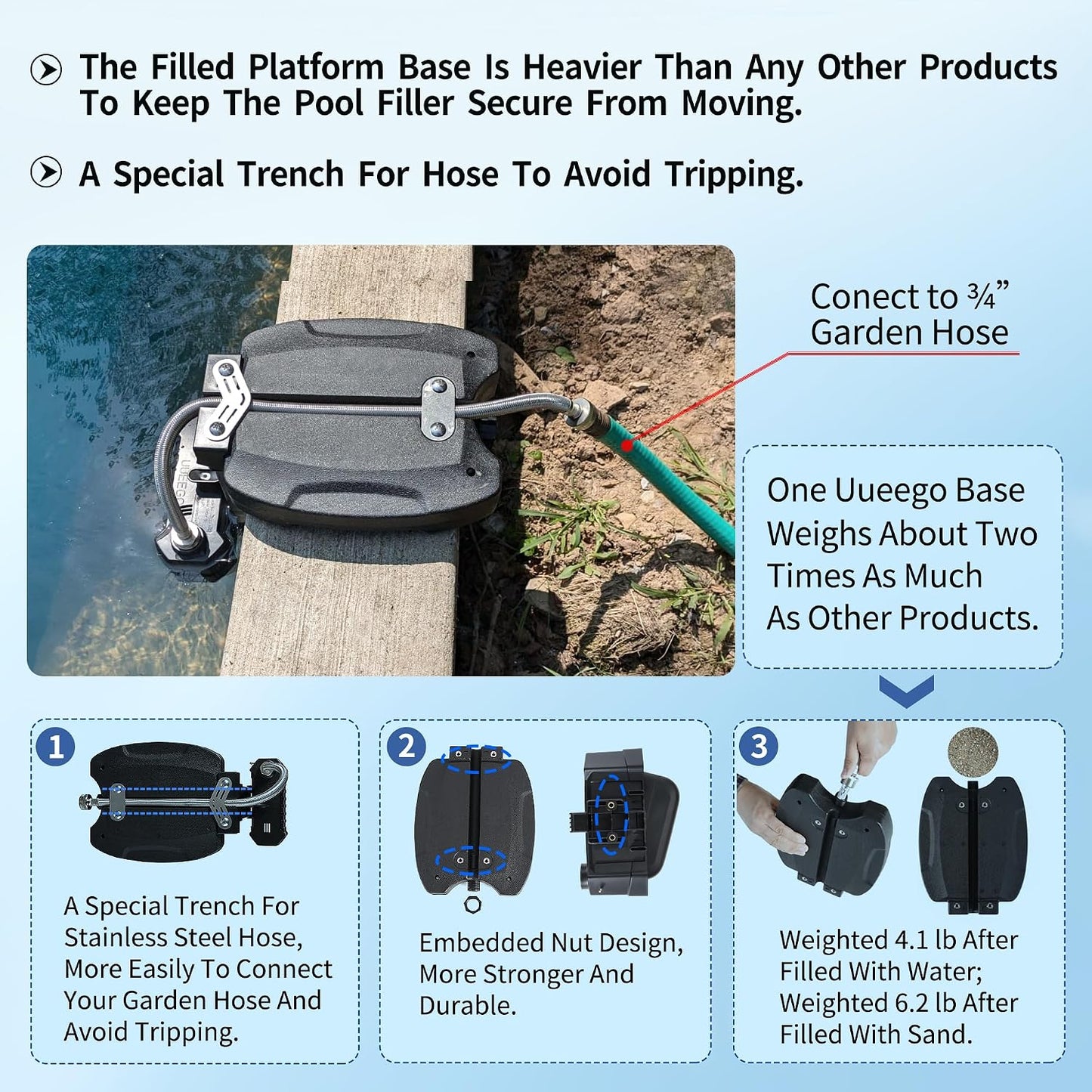 Nivelador automático de agua para piscina gris oscuro