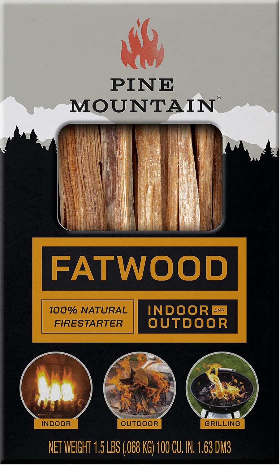 Varillas Fatwood para iniciar fuego interior y exterior 1.5lb