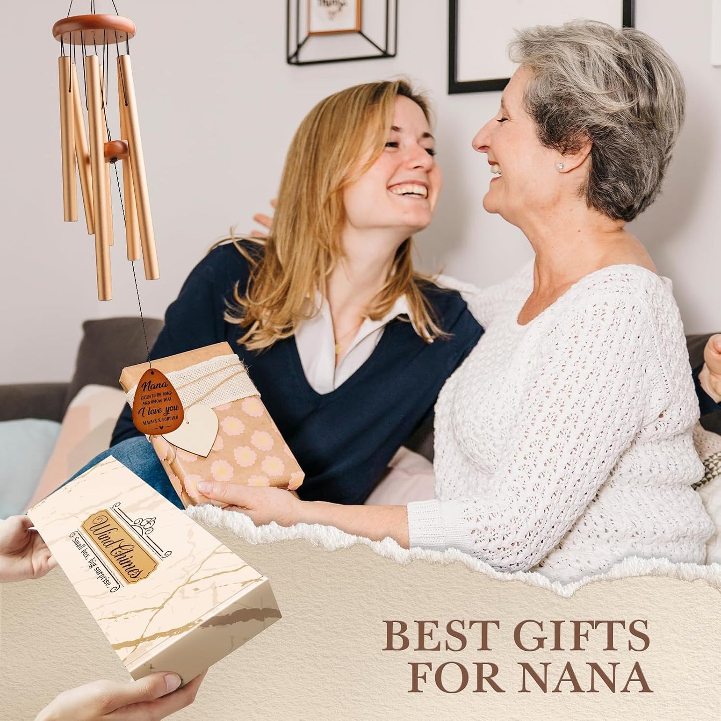 Campanillas de viento te amo para nana 36pulg
