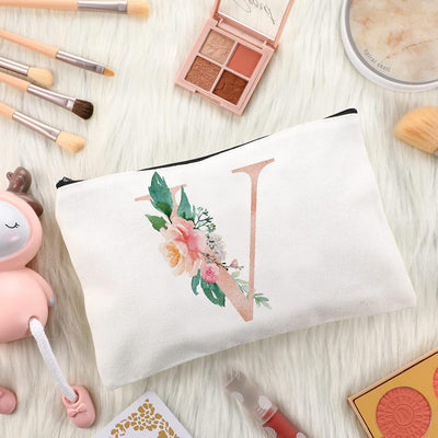 2 bolsas lona diseño floral monograma mujer