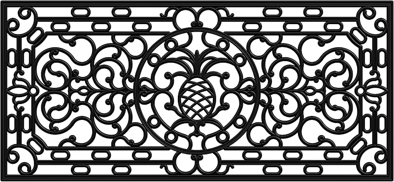 Felpudo goma 3x6ft color negro