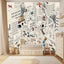 Papel tapiz infantil estilo cómics mural grafiti 88x59