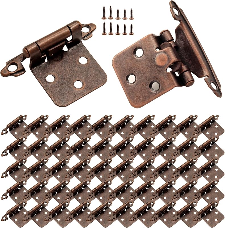 50 Bisagras bronce aceitado para armarios cocina 25 pares