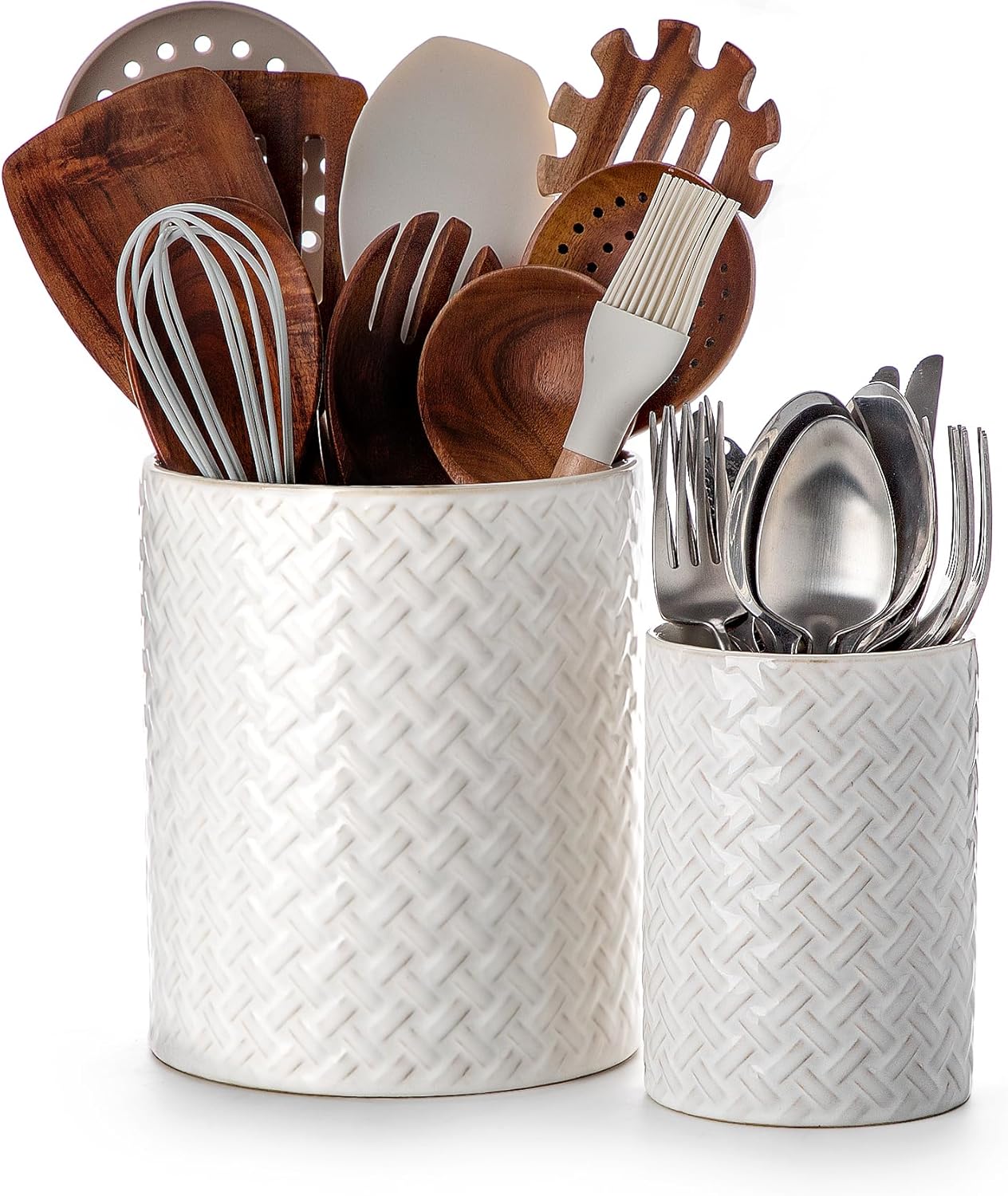 Soporte utensilios cerámica encimera cocina estilo granja