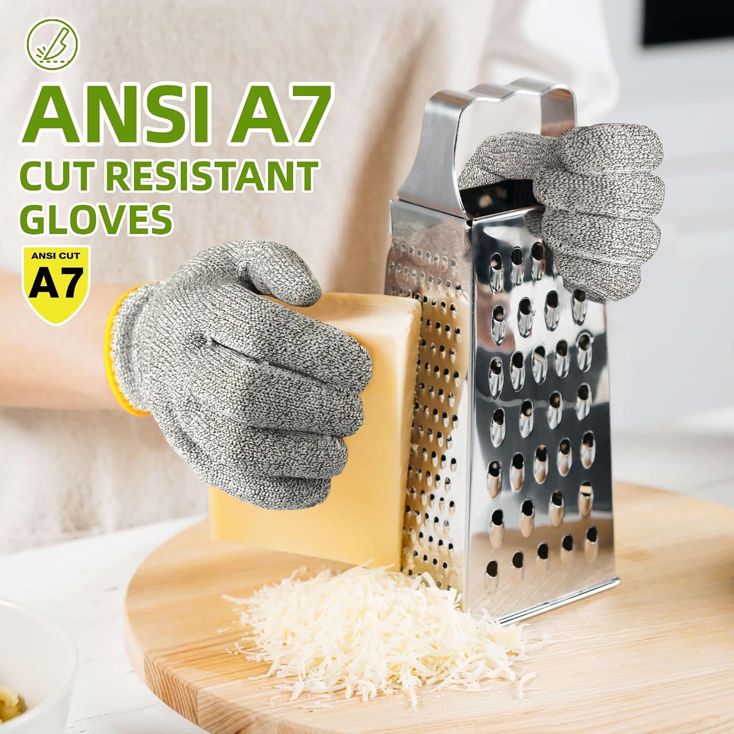2 Pzas Guantes Corte ANSI A7 Chef Mandolina