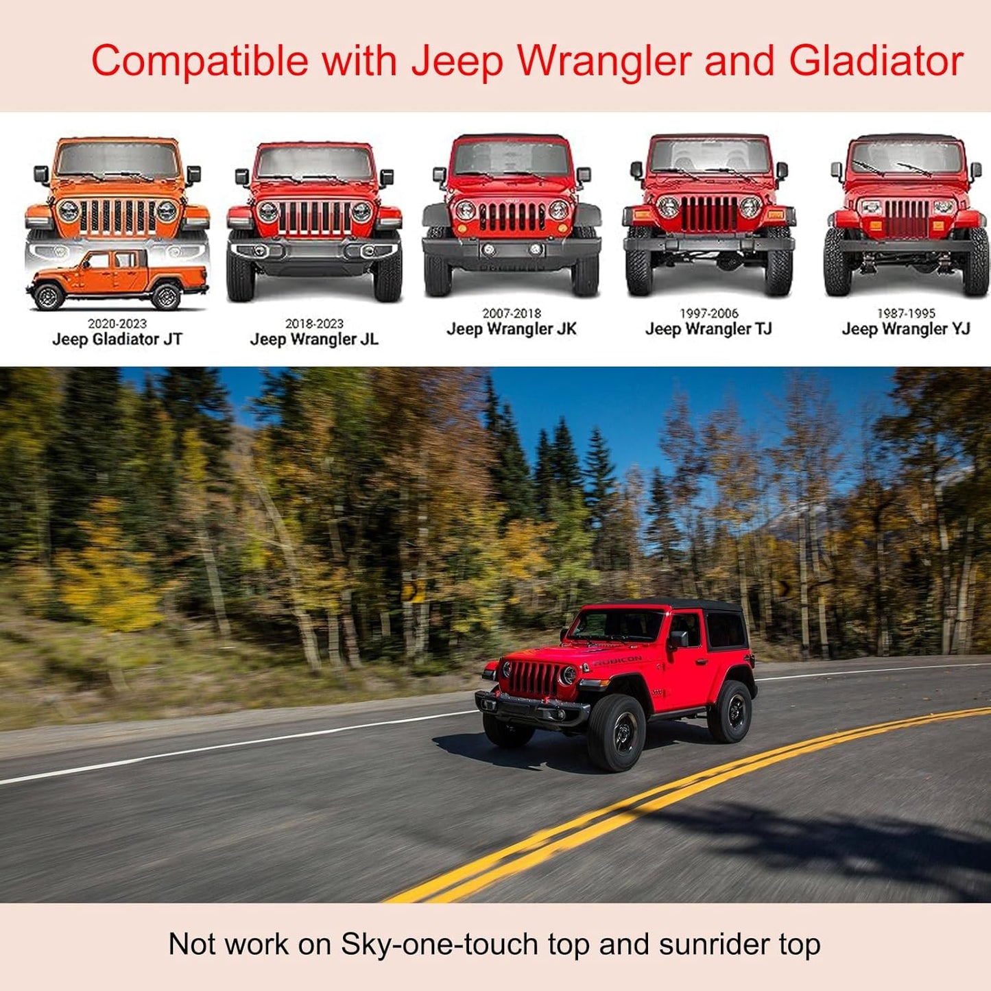 Asas agarre Jeep comp 2 pzas color rojo