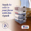 4 Cajas Organizadoras Plástico 64qt Pestillos Grises
