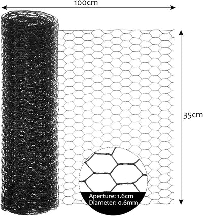 Red de alambre hexagonal galvanizada 13.7x80pulg
