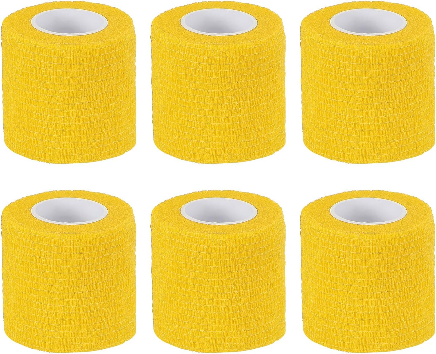 Vendaje autoadhesivo elástico 2x177pulg 6 cintas amarillo