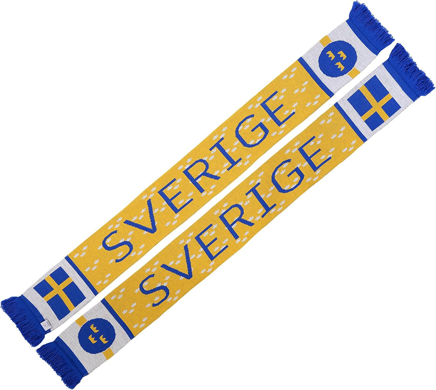 Bufanda tejida fútbol Sweden azul blanco amarillo