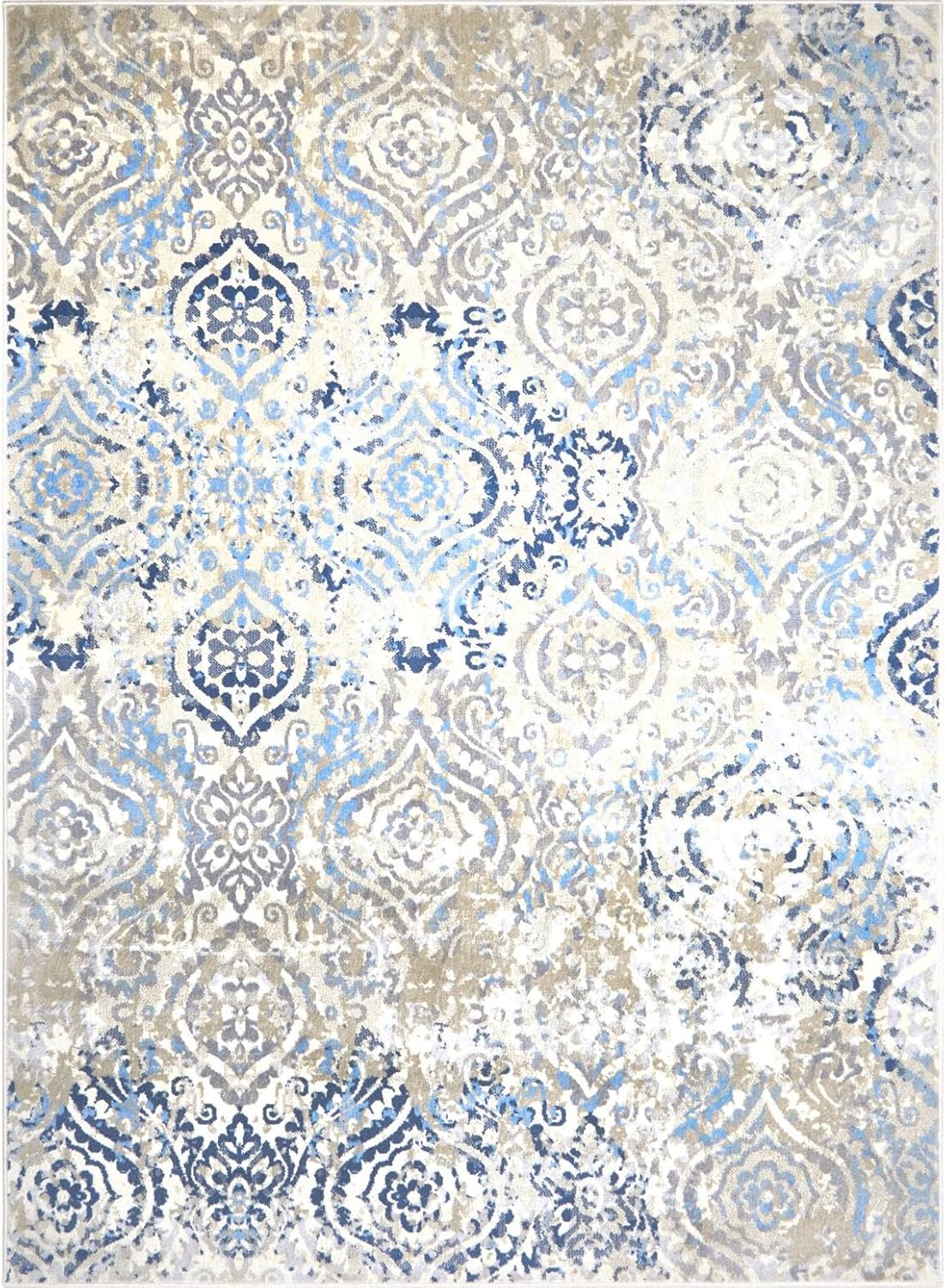 Alfombra de área Melrose Audrey 4x5 marfil/azul