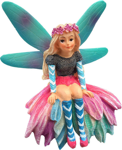 Estatua hada miniatura para jardín de hadas