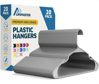 Ganchos plástico para ropa resistente con ranuras antideslizantes