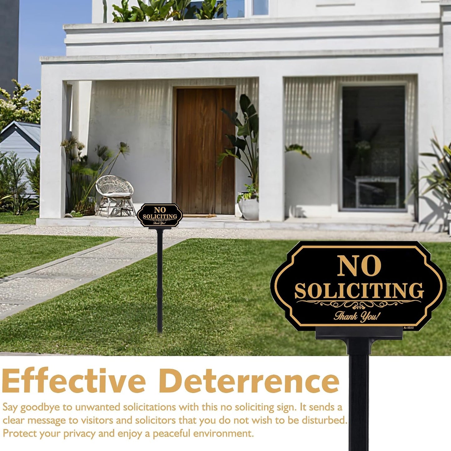 Señal No Solicitar Aluminio 5x10" Altura Ajustable