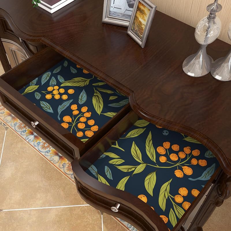 Papel tapiz floral bohemio azul naranja 17.5x393.5"