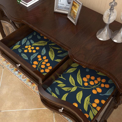 Papel tapiz floral bohemio azul naranja 17.5x393.5"