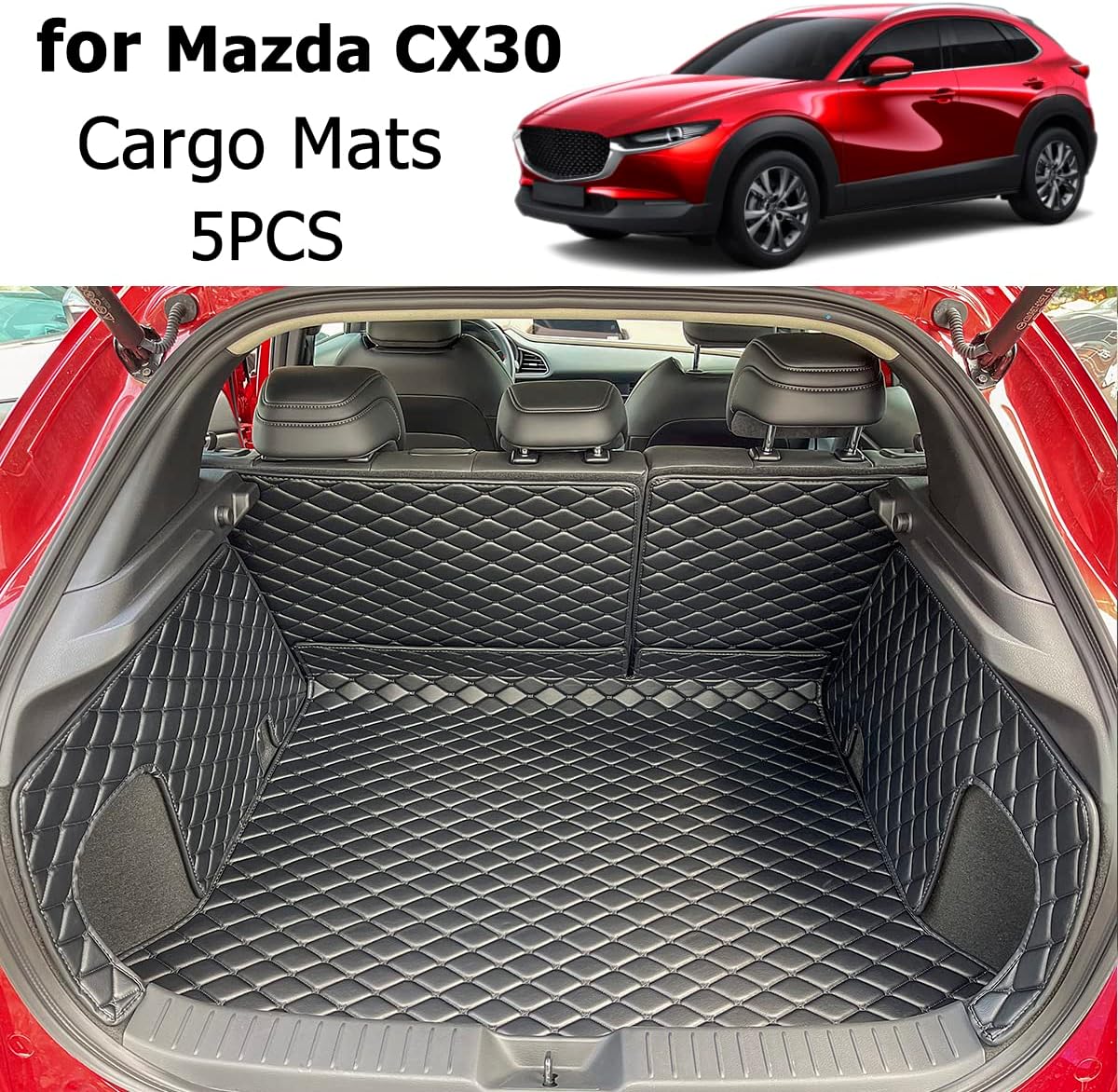 Alfombrilla maletero y respaldo Mazda CX-30 20-25 antiderrap