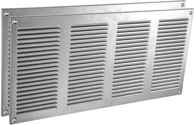 Cubierta ventilación metal rejilla 16x8" pack 2