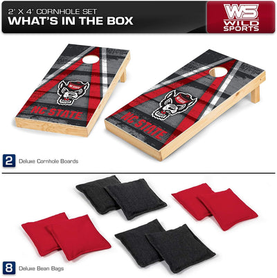 Set cornhole madera 2x4ft impresión 8 bolsas frijoles