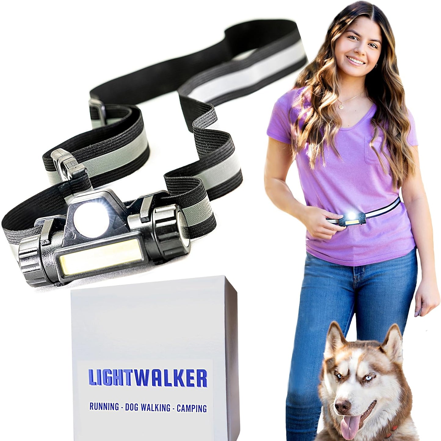 Luz nocturna led ajustable con cinturón reflectante