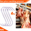 Gancho carne acero inox 8" 0.39" 4pzas