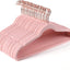 Perchas terciopelo rosa 50pzas ganchos cobre/oro