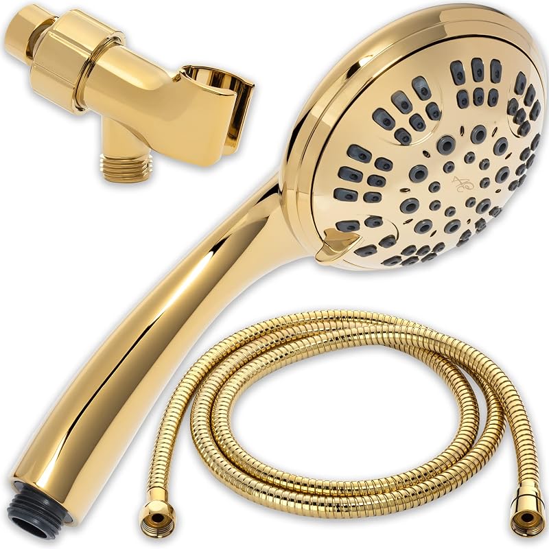 Cabezal ducha 6 funciones rociador lluvia ajustable acero