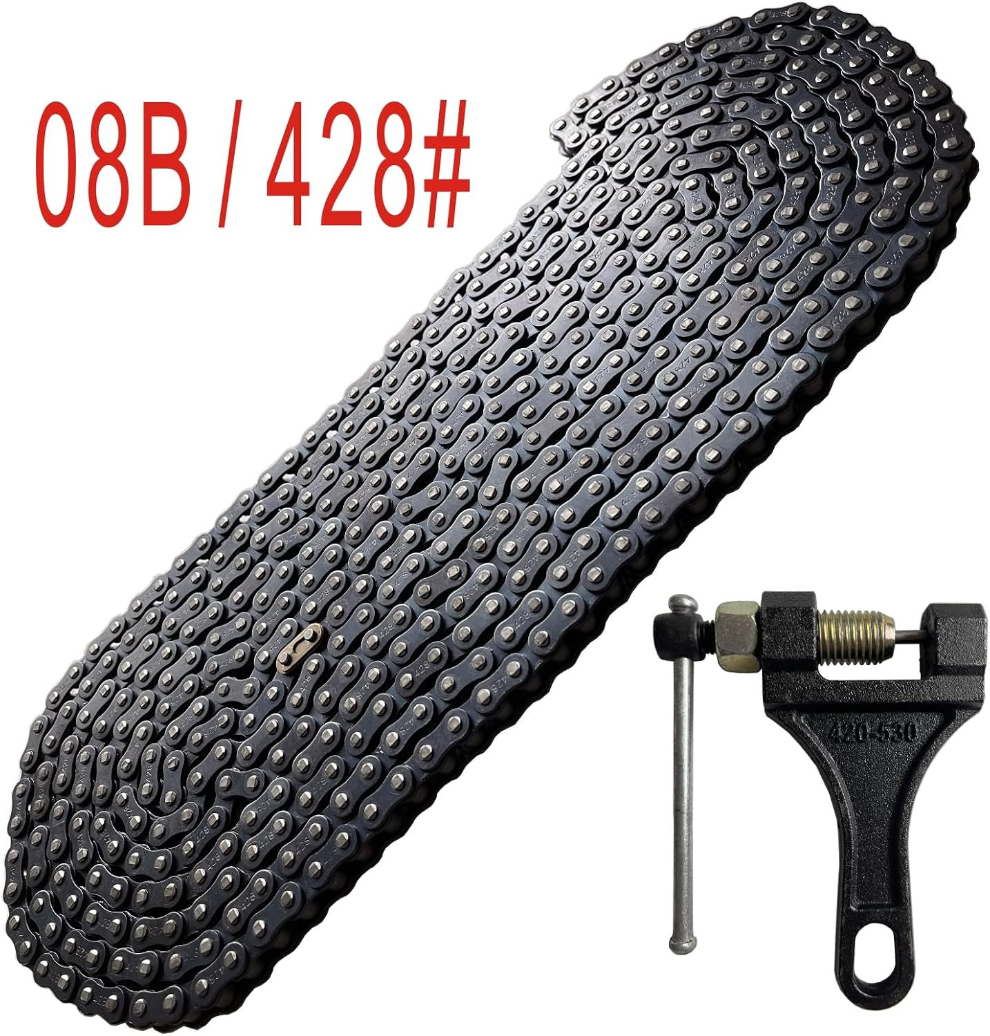 Cadena rodillos 20ft 480 eslabones disyuntor puerta 08B