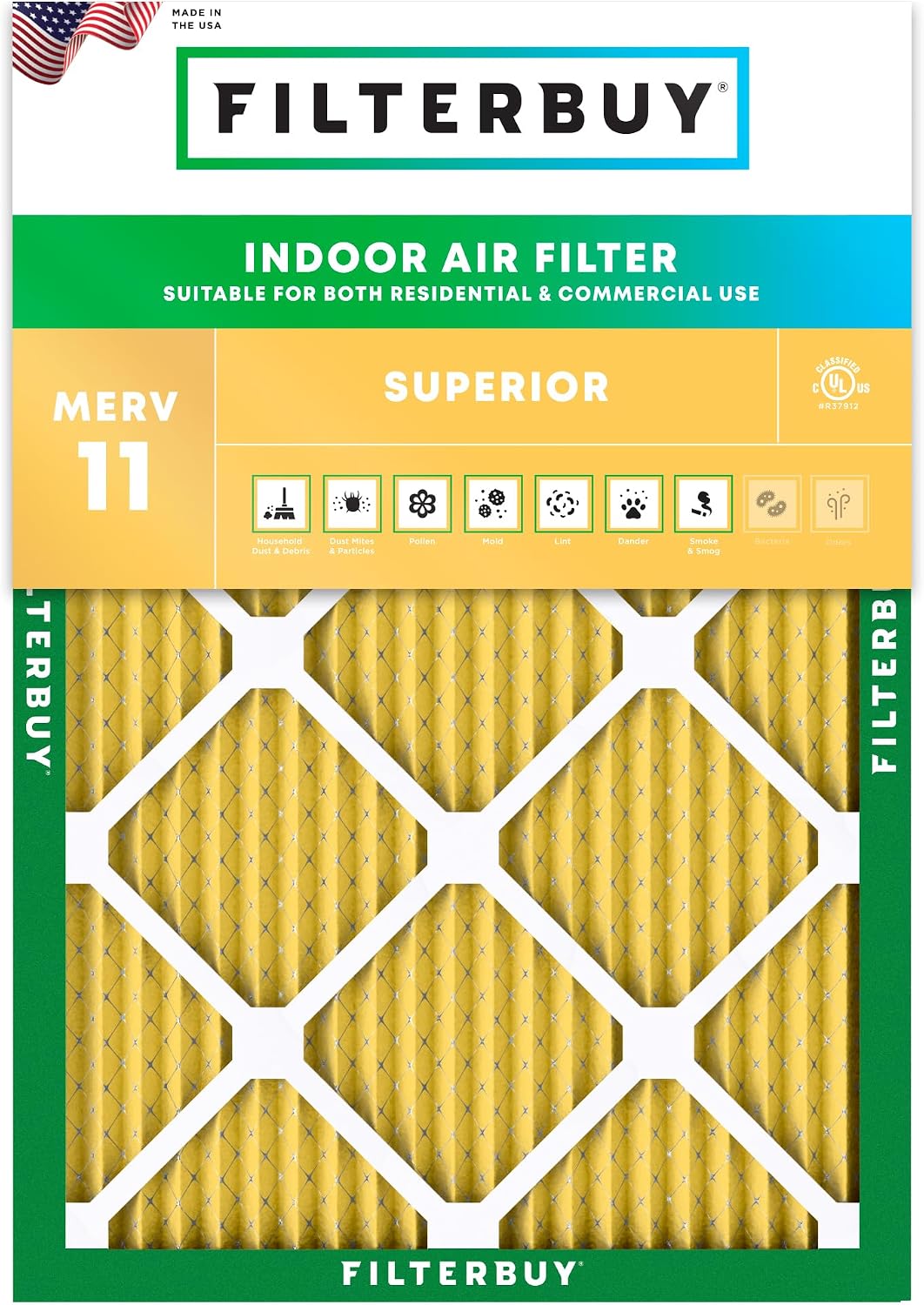 Filtro aire 18x20pulg MERV 11 para mascotas alergias