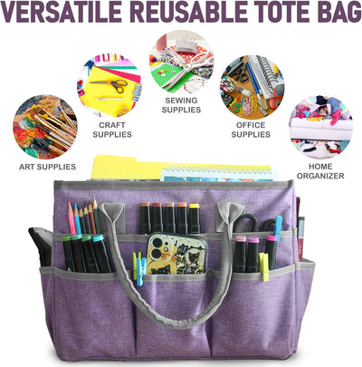 Bolsa organizadora tela Oxford arte manualidades morado