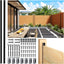 6 Paneles Valla Privacidad 4ft Poste Negro Exterior