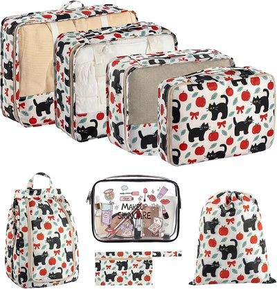 Set 8 cubos TSA aprobados con bolsa aseo transparente