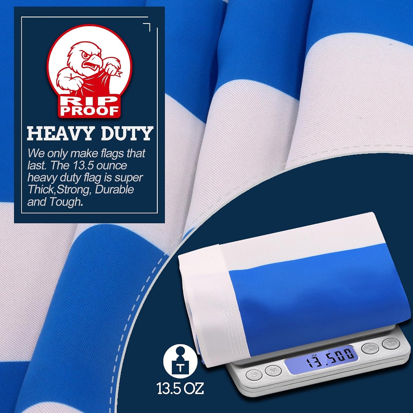 Bandera Grecia 3x5ft 3 capas doble cara resistente