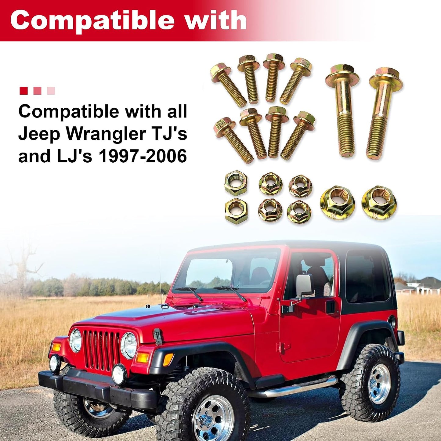 Pernos choque comp Jeep Wrangler TJ LJ 97-06