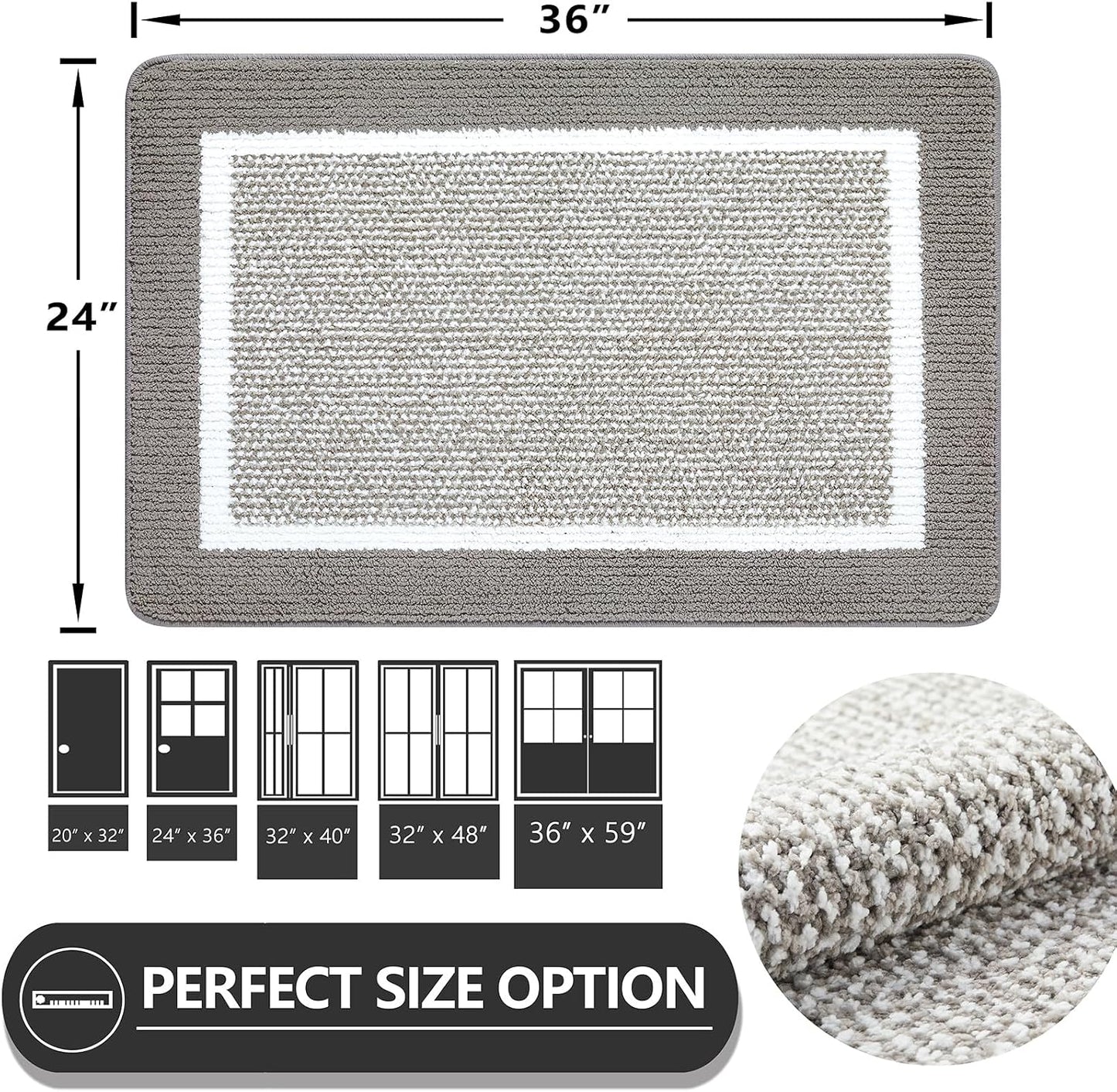 Tapete puerta 24x36" antiderrap goma absorbente