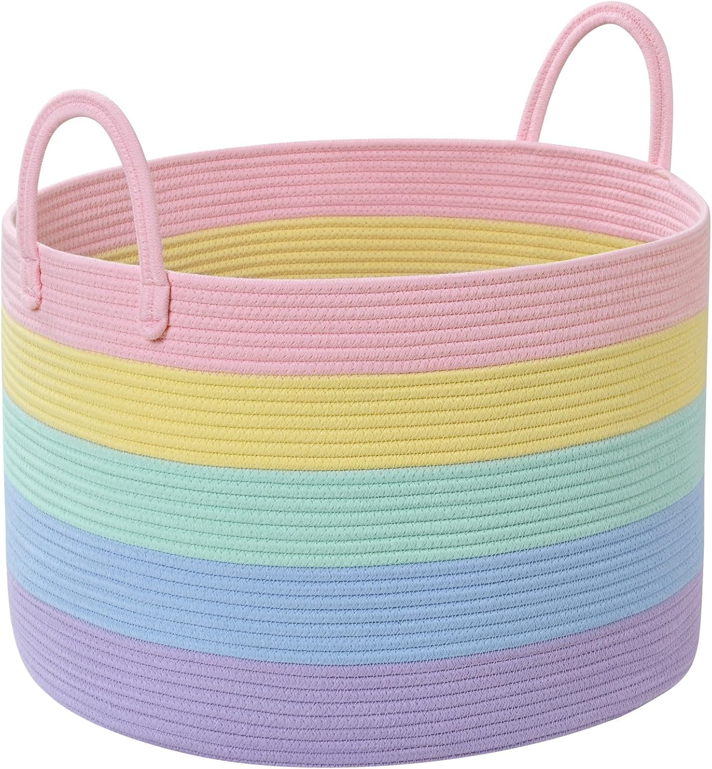 Cesta arcoíris 20x13pulg para juguetes perros