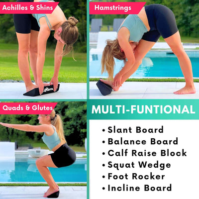 Tabla inclinada para estiramiento pantorrilla y equilibrio