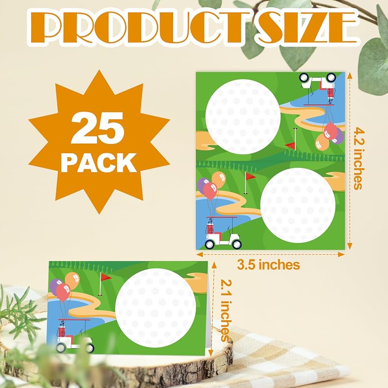 Tarjetas lugar golf temáticas 25 pzas para fiestas