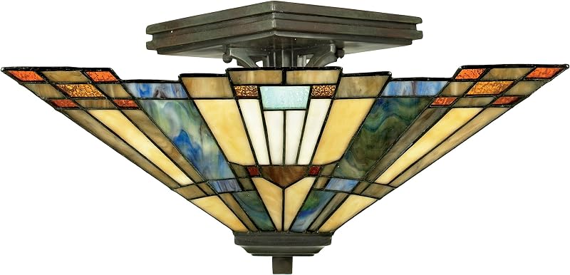 Lámpara semiempotrada bronce Valiant 2 luces