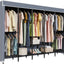 Perchero ropa resistente 94.5pulg con funda estantes