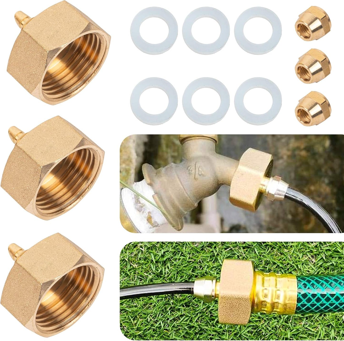 Adaptador manguera jardín 3/4 pulg a 1/4 pulg