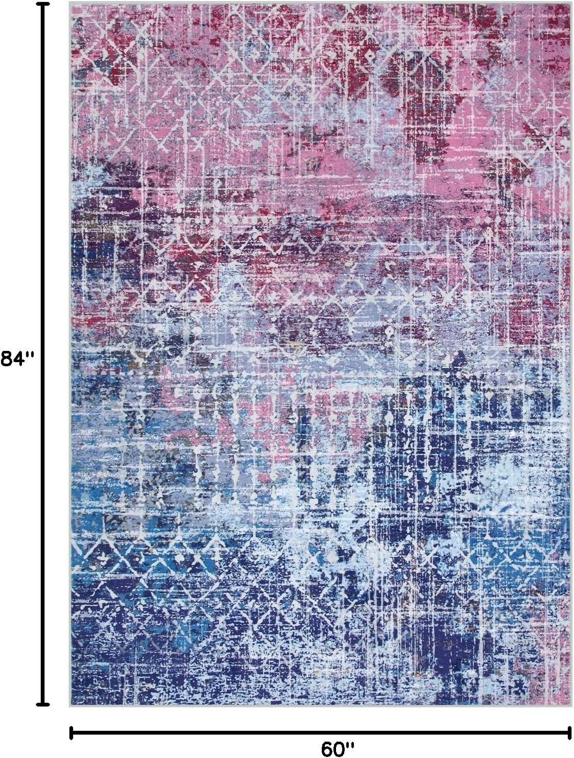 Alfombra bohemia dormitorio niños 5x7ft