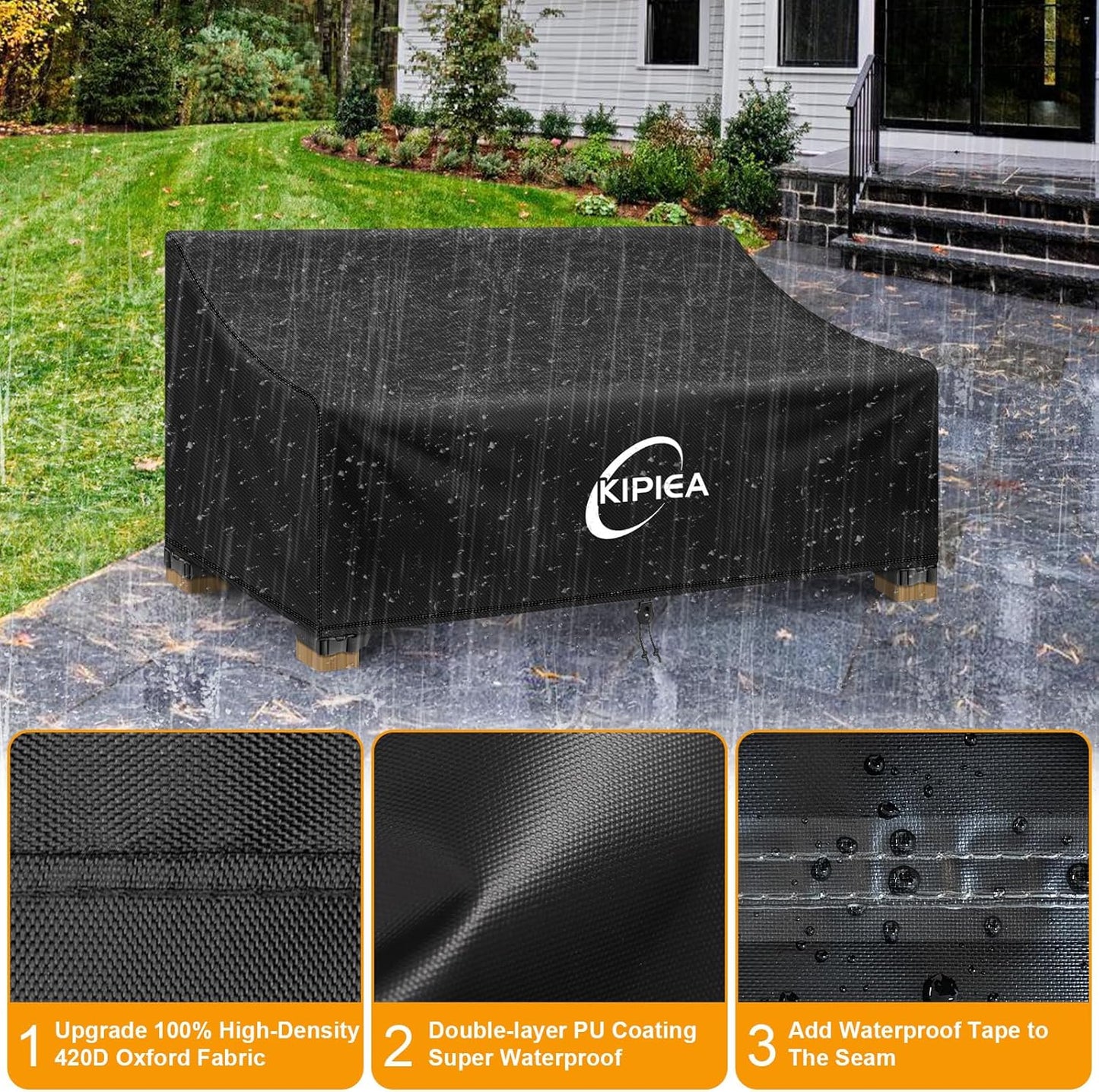 Funda sofa patio 2 asientos impermeable servicio pesado