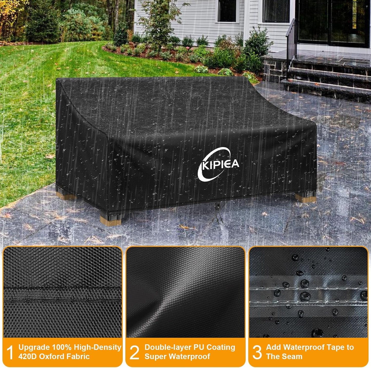 Funda sofá patio 3 plazas impermeable anti UV