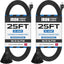 2 Pack Cable Extensión 25ft 16/3 SJTW 3 Tomas Con Luz