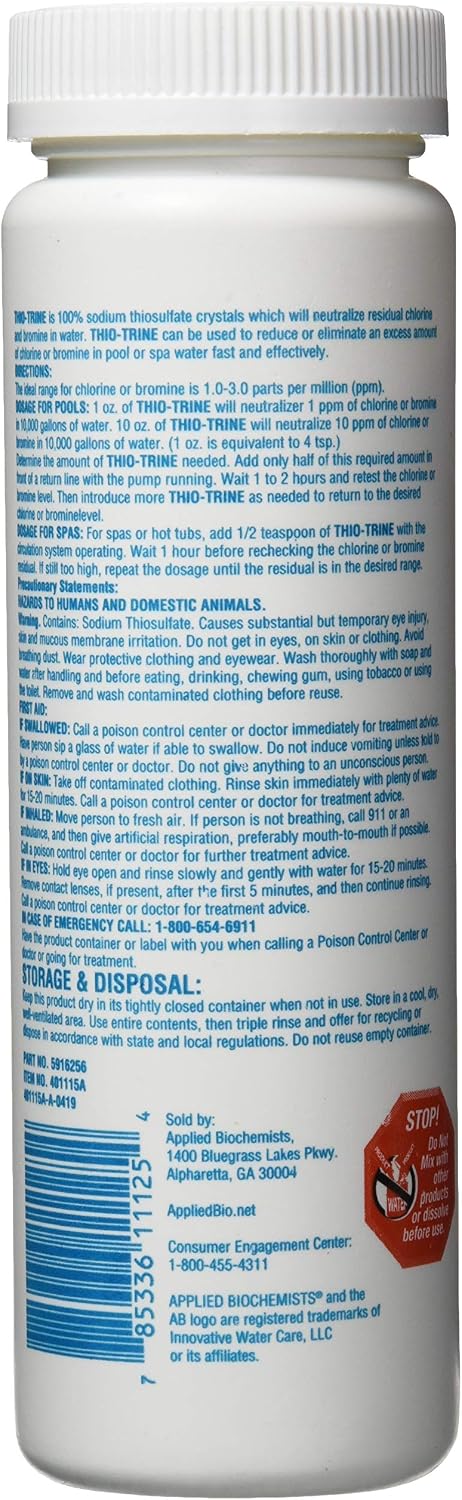 Producto químico para piscina 20oz