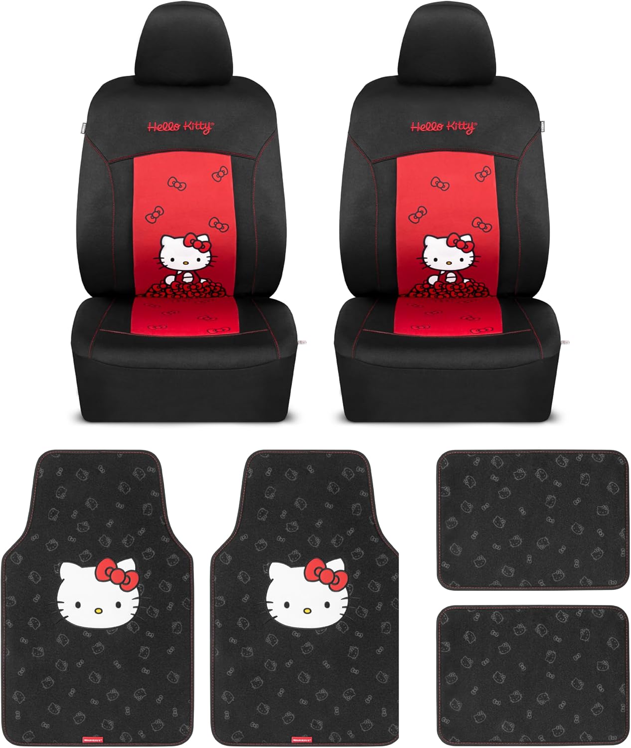 Fundas asiento Hello Kitty 4 Pzas ajuste universal coche