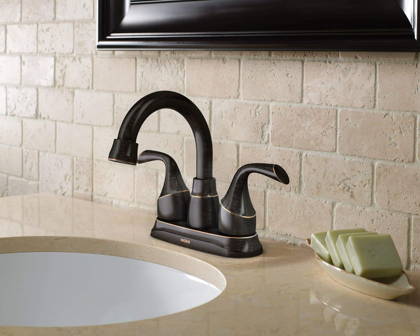 Grifo lavabo baño Moen Idora bronce mediterráneo 84115BRB