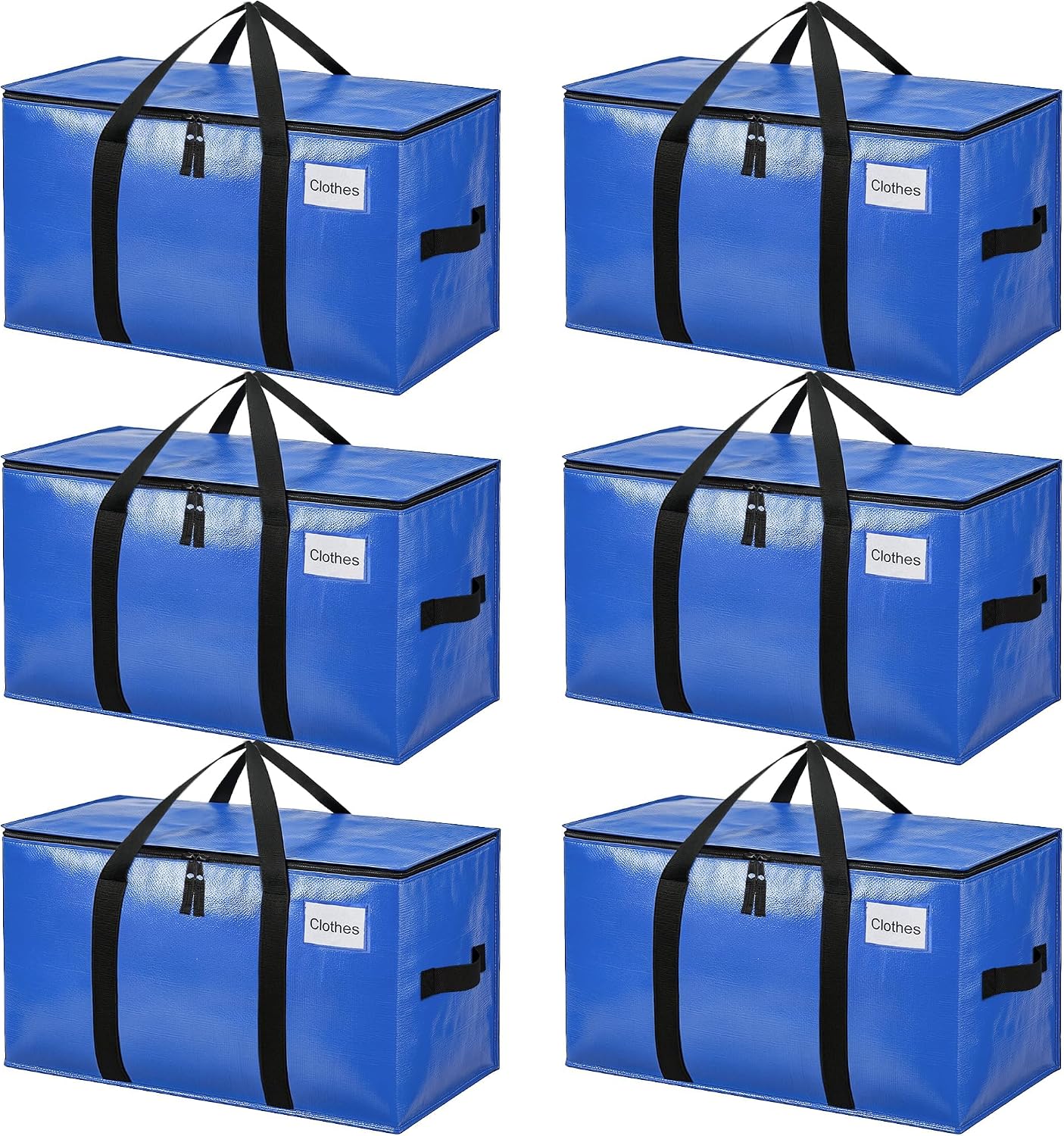 Bolsas mudanza resistente asa fuerte 6 Uds Azul