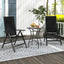 Silla plegable patio asiento acolchado respaldo ajustable